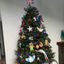 One fully decorated Christmas tree