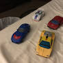 Tracks, jazz, sideswipe and sunstreaker racing