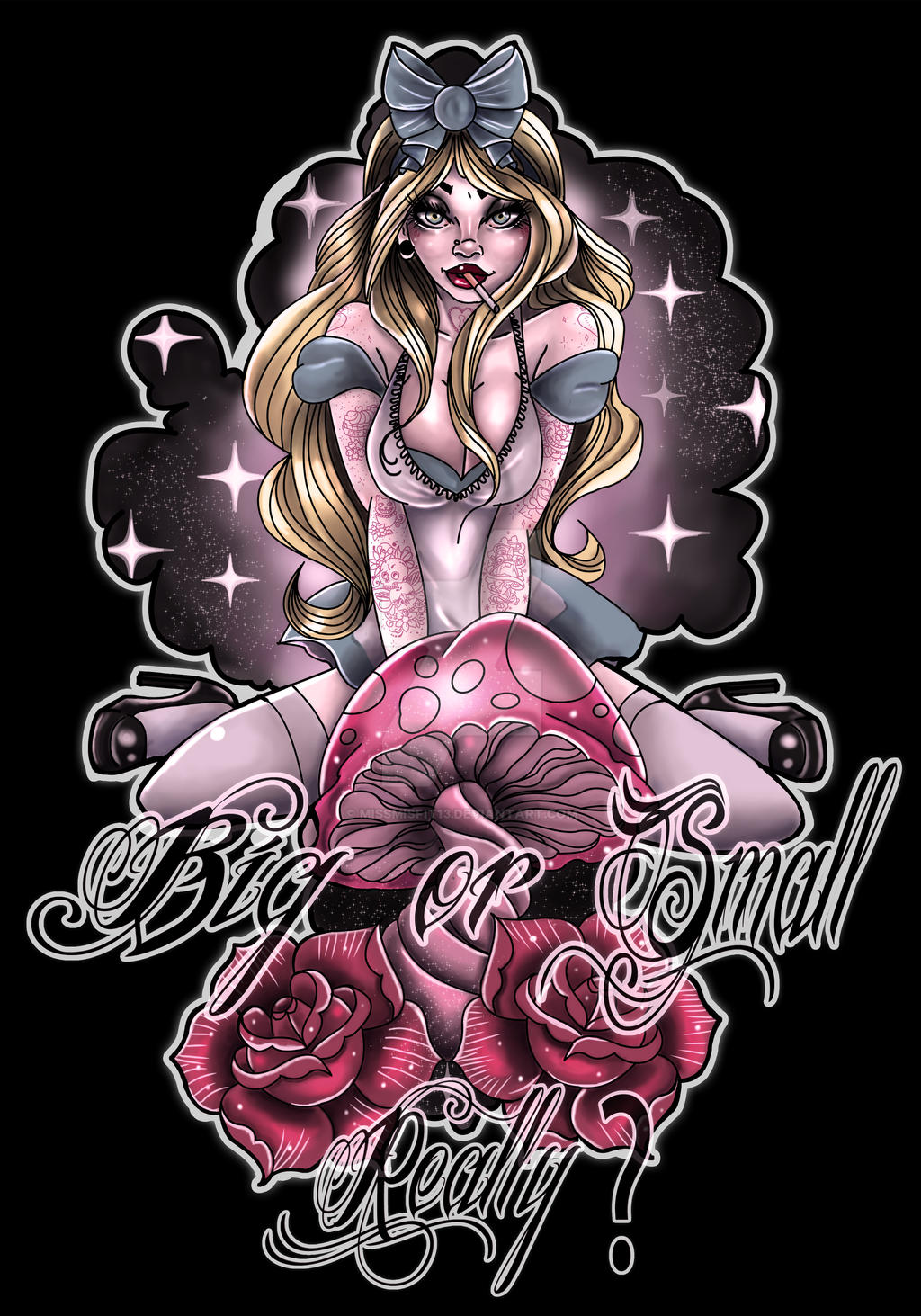Pin up Alice in the wonderland tattoo by MissMisfit13 on DeviantArt