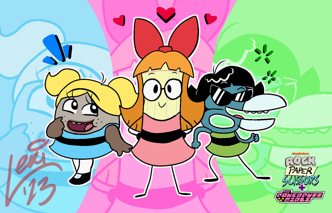 Rock Paper Scissors as the Powerpuff Girls by LexiDraws7 on DeviantArt