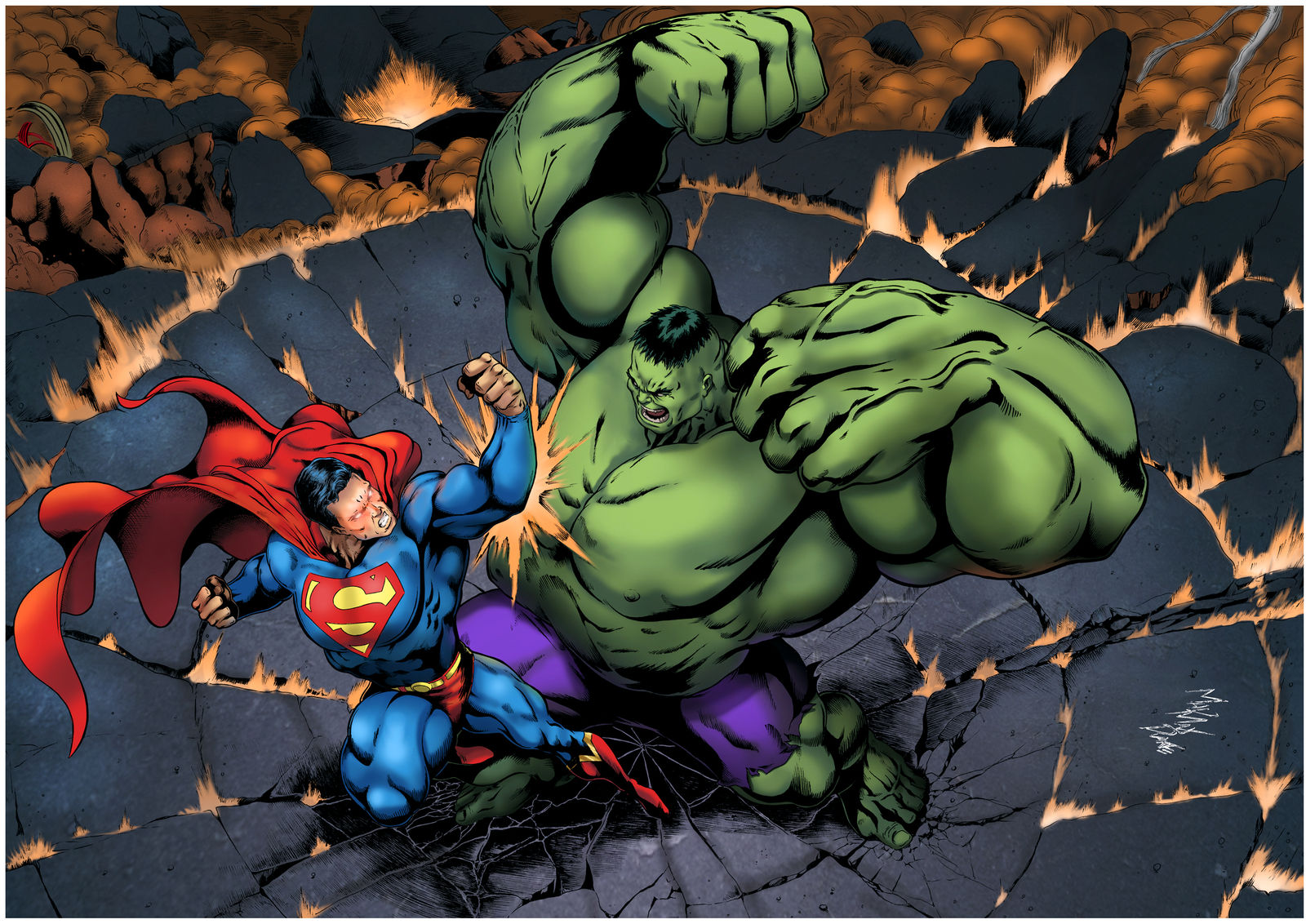 Superman vs Hulk by UZOMISTUDIO on DeviantArt Superman vs Hulk by UZOMISTUDIO on DeviantArt