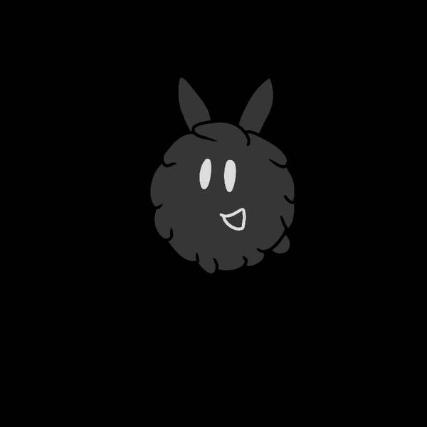 black rabbit puffball by yawuel-yeet on DeviantArt