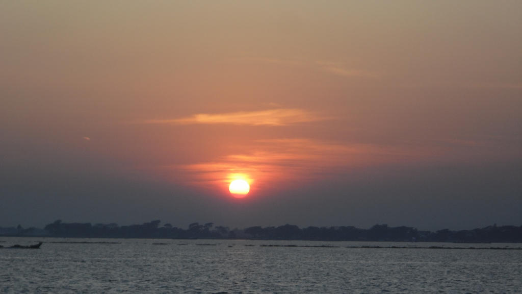 Sunset Over a River