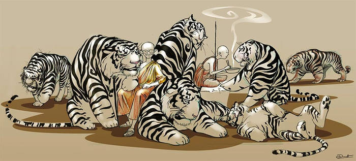 Tiger-Temple-art-by-Dnyanesh-sawant