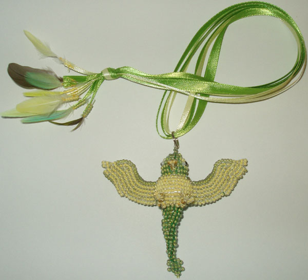 Beaded Green Pteri Bookmark