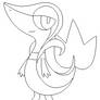 Snivy lineart - MS Paint-friendly