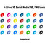 Free 3d social media icons - svg or png 