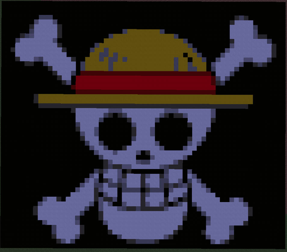 One Piece Skull Pixel Art Minecraft Map