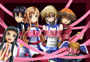 .: YGO GX X SAO : Cute Couples in Ribbon :. by Sincity2100