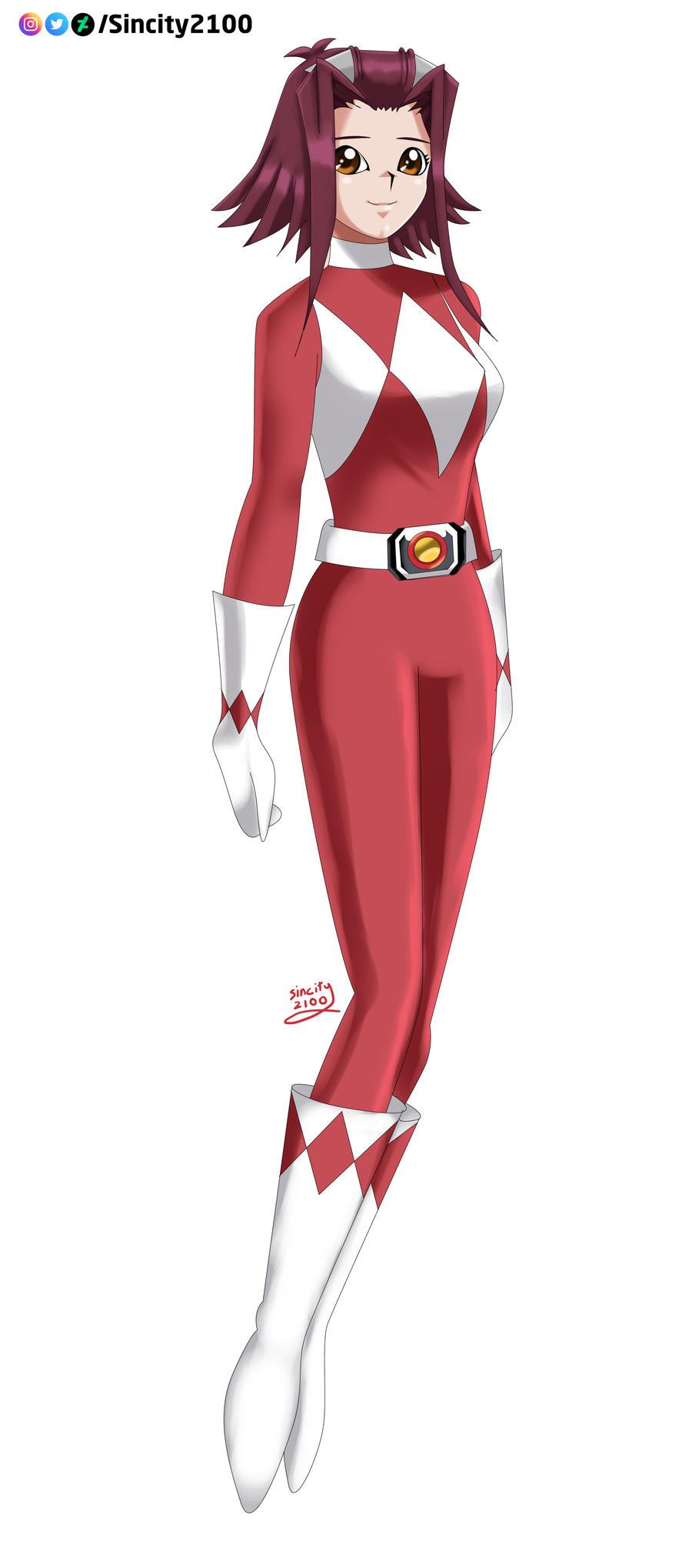 Commission Bootless Rangers .: Commission : Red Ranger Akiza :. by Sincity2100 on DeviantArt