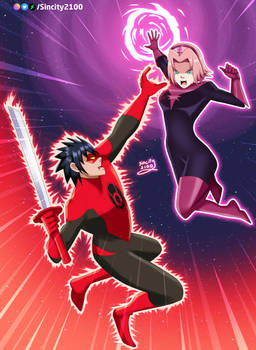 .: Sakura fights Sauske :.