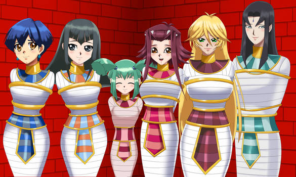 .: Commission : Akiza and her friends mummified :.