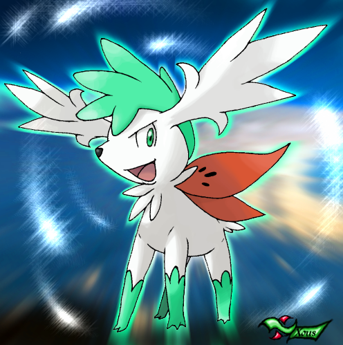 Shaymin Sky Forme v.2: Shining  Dog pokemon, Shiny pokemon, Cool pokemon