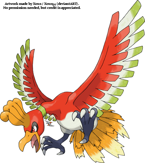 Ho-Oh v.2 by Xous54 on DeviantArt