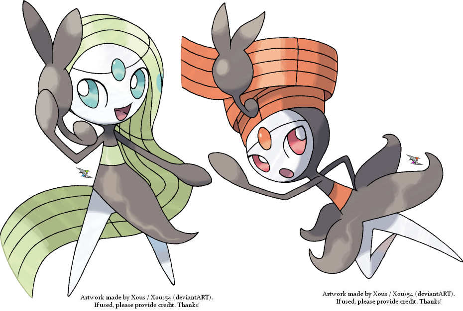 meloetta and meloetta (pokemon and 1 more) drawn by nagimiso