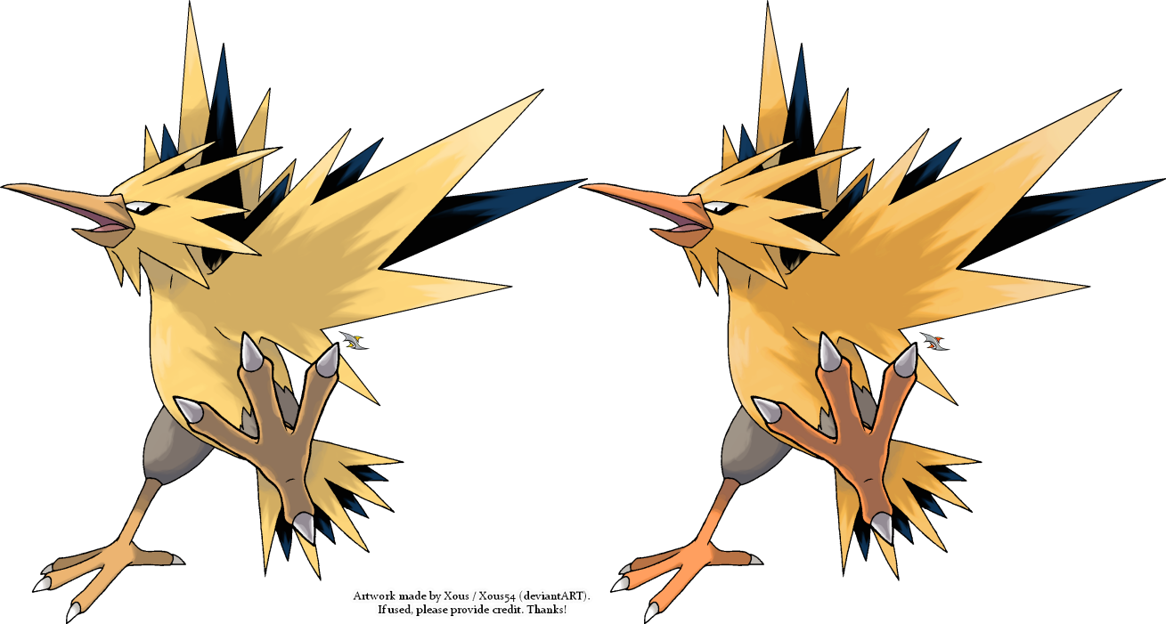 145 Shiny Zapdos (My Version) by Geilsun on DeviantArt