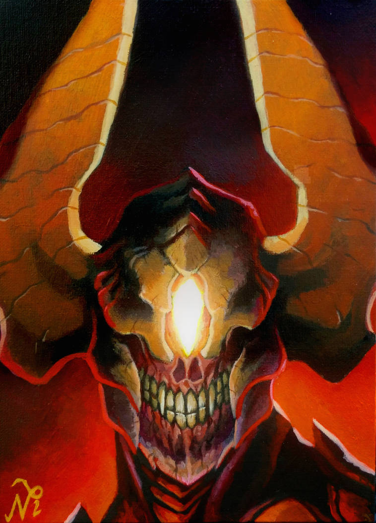 DOOM Harvester Painting by Xous54