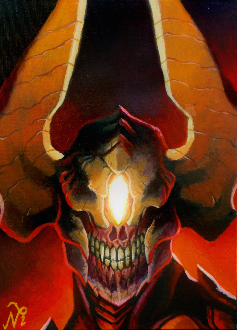 DOOM Harvester Painting by Xous54