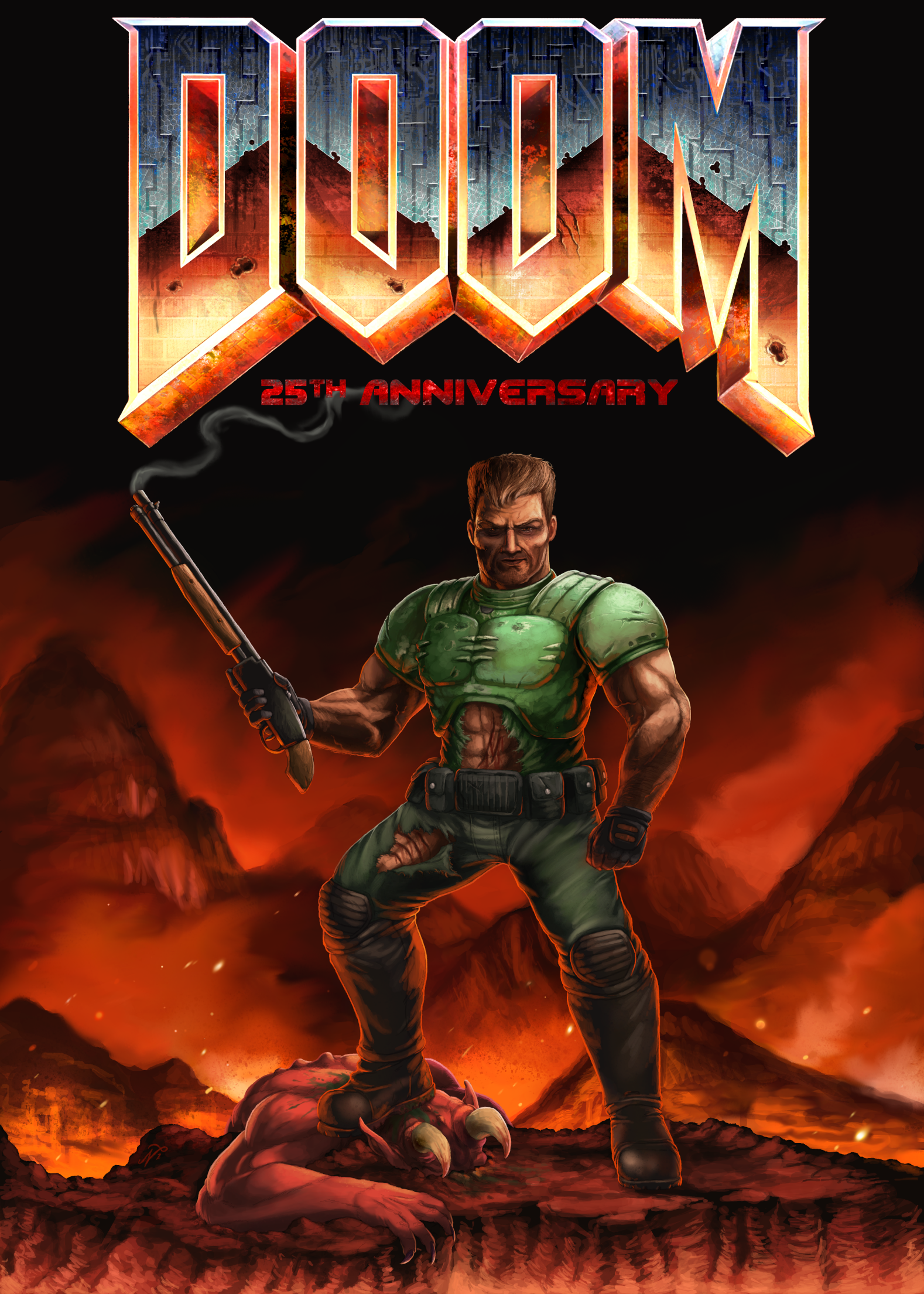 DOOM 25th Anniversary by Xous54