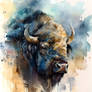 History Remembered American Bison In Watercolors