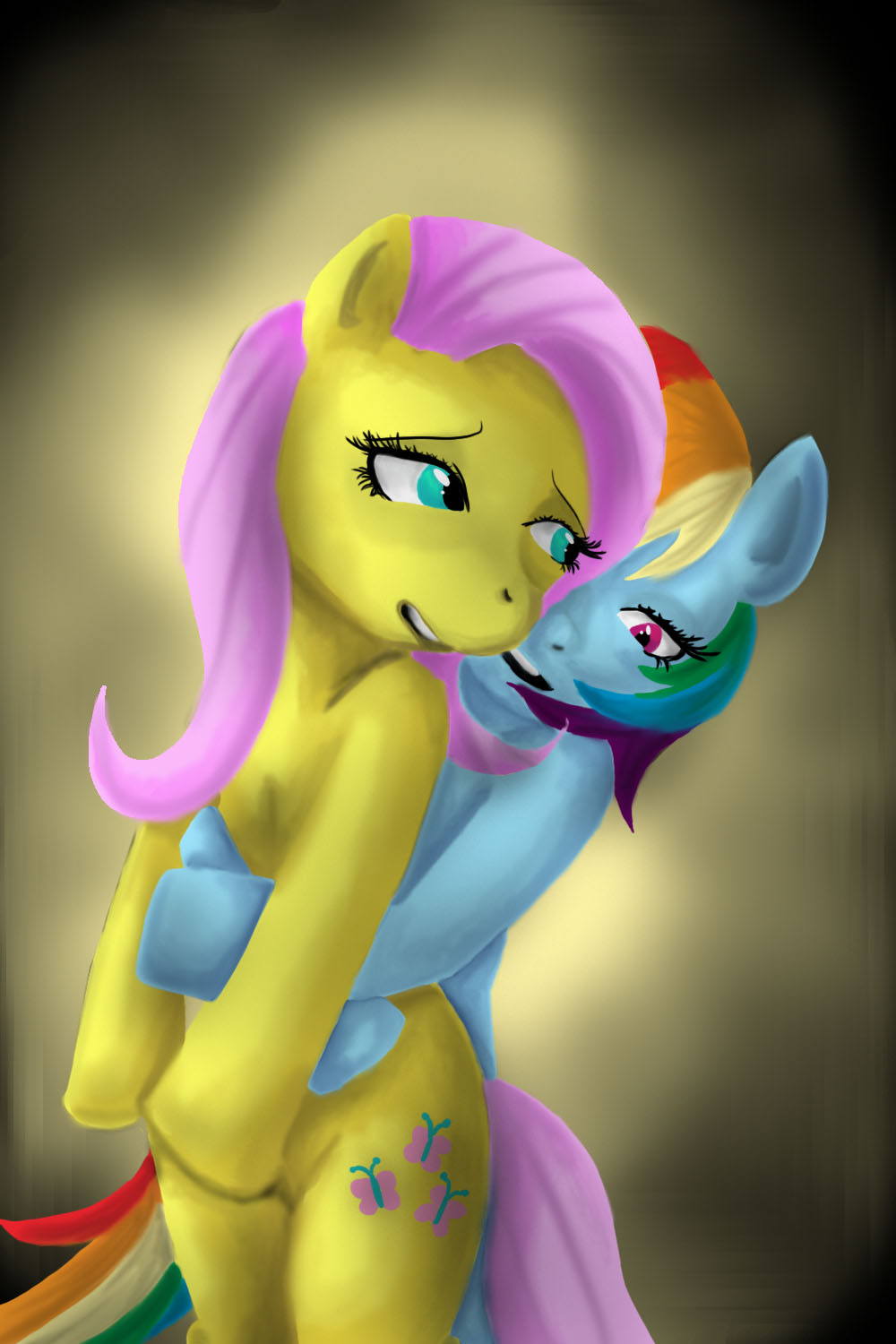 FluttershyXRainbow dash