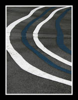 Wavy Painted Lines on Pavement