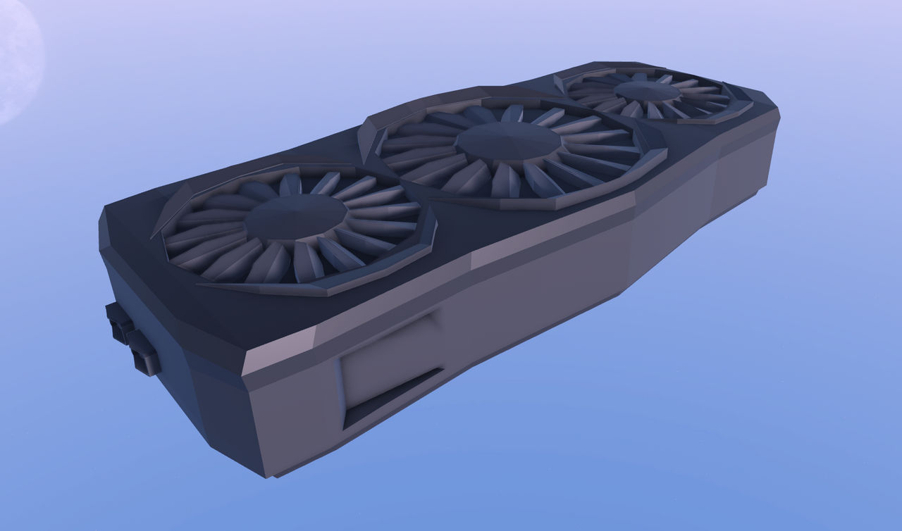 Low-Poly, Computer GPU. by TotallyNatural on DeviantArt