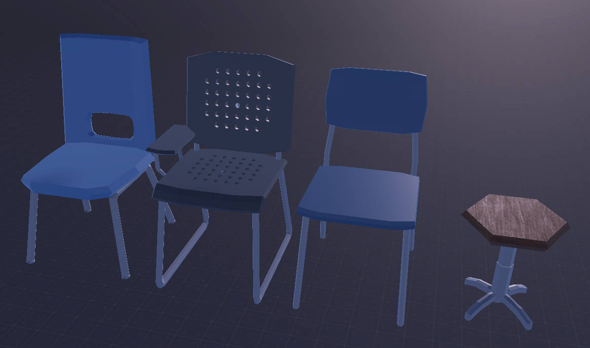 Low-Poly, Chairs. by TotallyNatural on DeviantArt