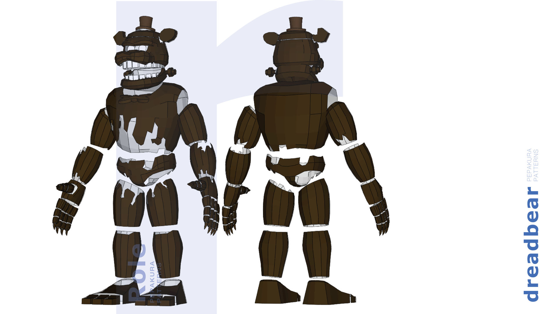 Dreadbear Drawing Reference Dreadbear | Cosplay Pepakura Template by Einkindler on DeviantArt