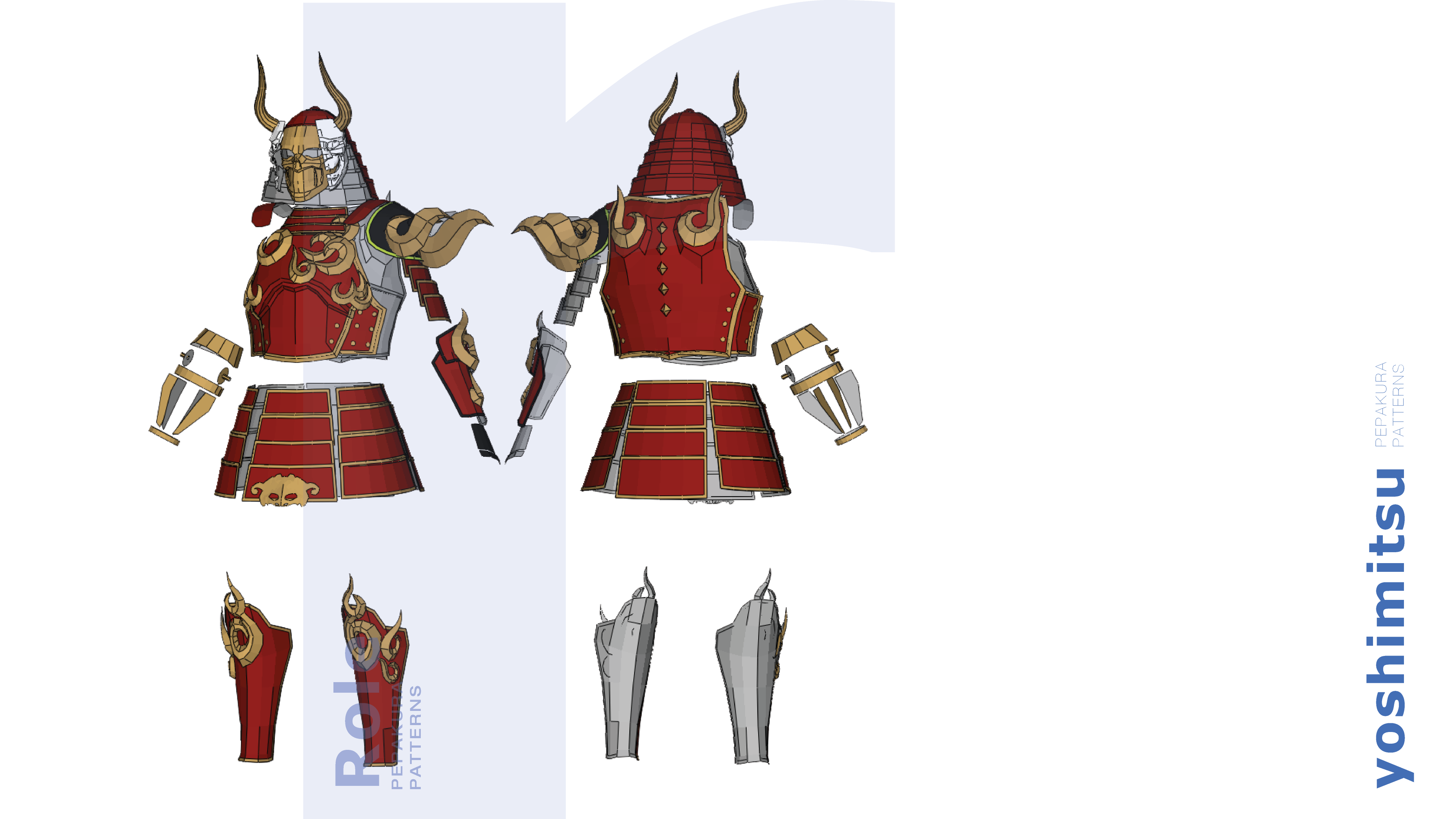 Yoshimitsu | Cosplay Pepakura Template by Einkindler on DeviantArt Yoshimitsu | Cosplay Pepakura Template by Einkindler on DeviantArt