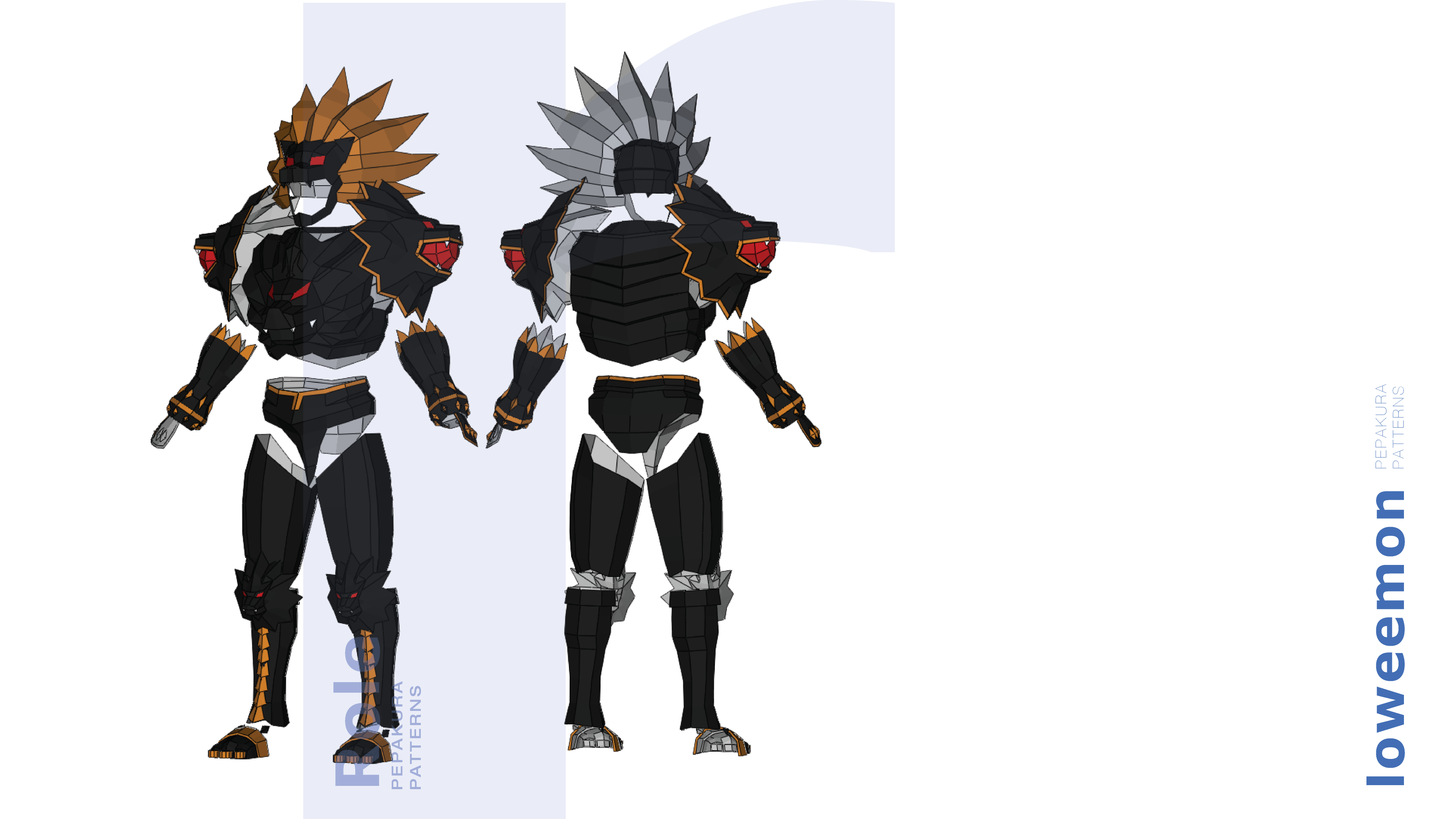 Lowemon Rookieform Loweemon | Cosplay Pepakura Template by Einkindler on DeviantArt