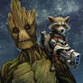 Groot and rocket