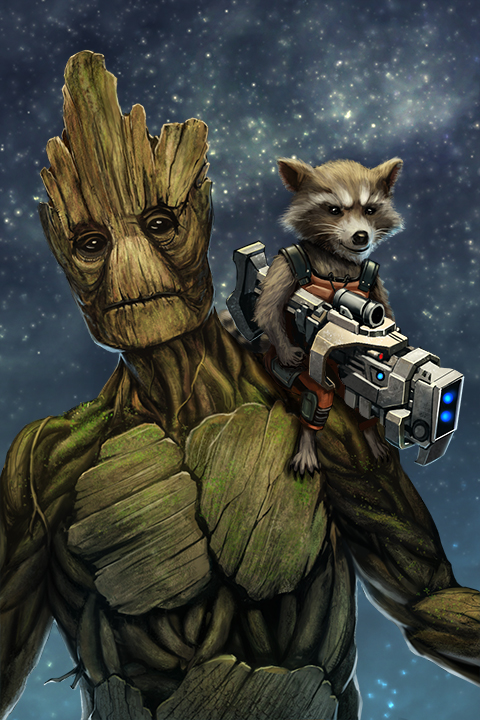 Groot and rocket