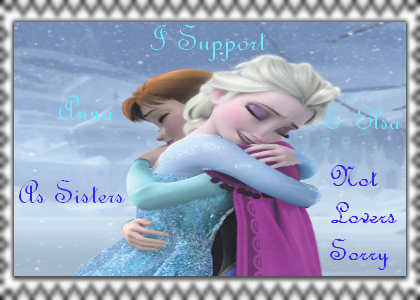 Anna and Elsa As Sisters Not Lovers Stamp