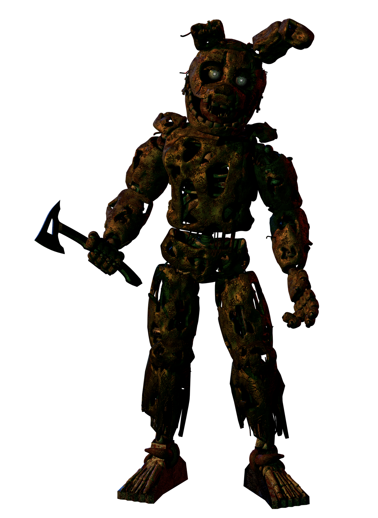stylised springtrap render by mclazycraftart on DeviantArt