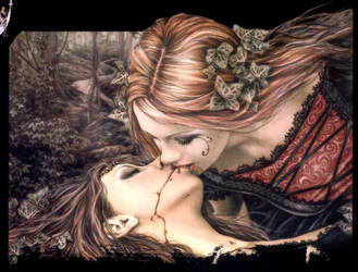 vampire lovers girls kissing