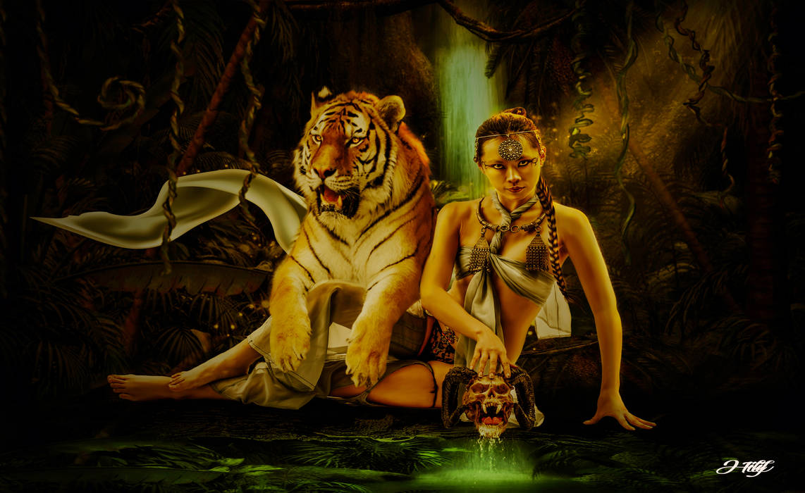 Мужчина тигр и женщина змея