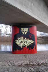 Anonymous StreetArt Vendetta Mural in Bamberg