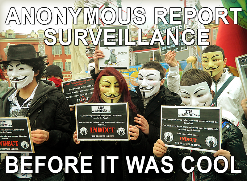 Anonymous report surveillance.. Before it was cool