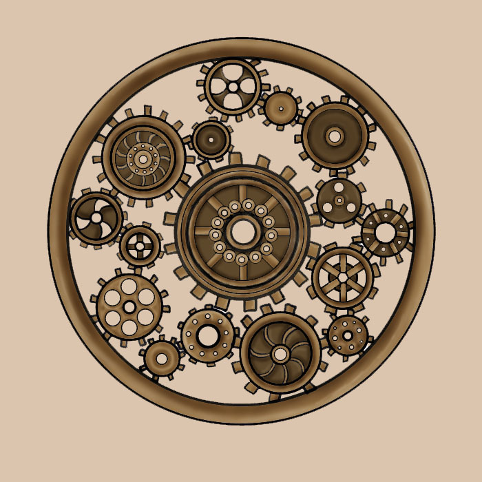 Steampunk Rosewindow - colored