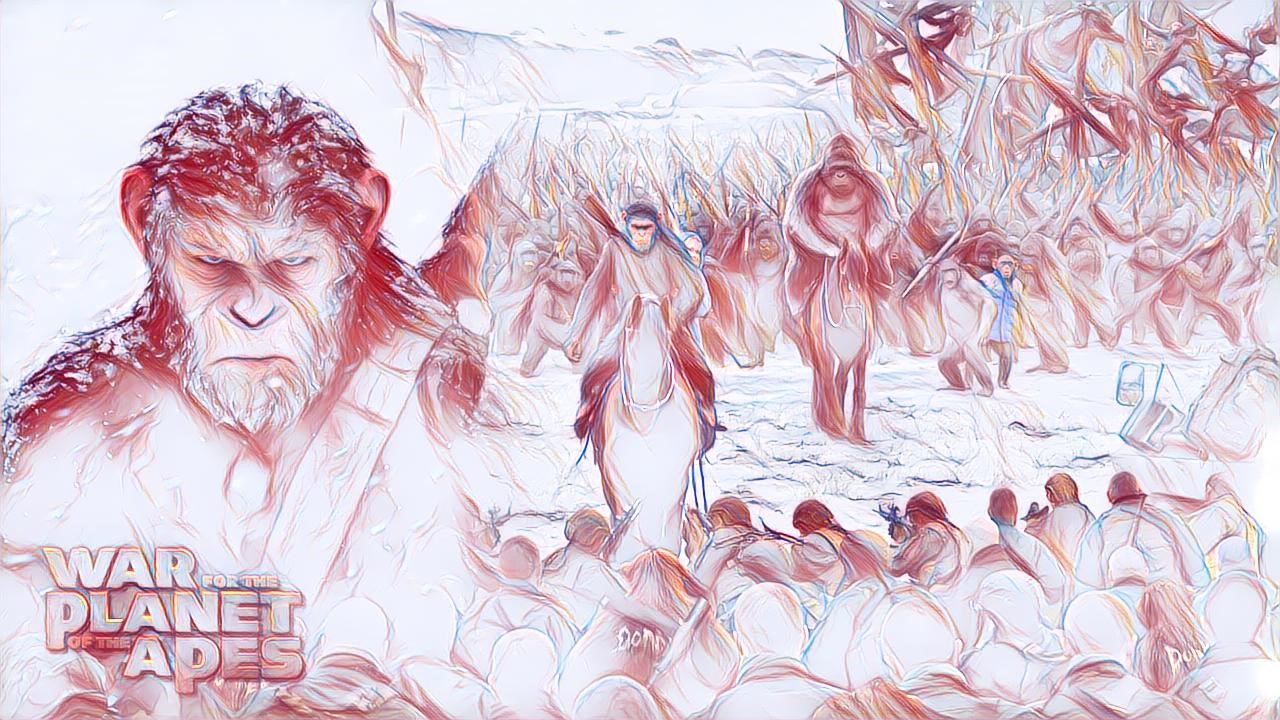 War Of The Planet Of The Apes Wallpaper Sketch By War Of The Planet Of The Apes Wallpaper Sketch By