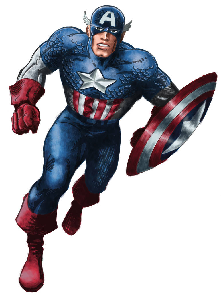 Jack Kirby - Captain America Color by Junior-Rodrigues on DeviantArt