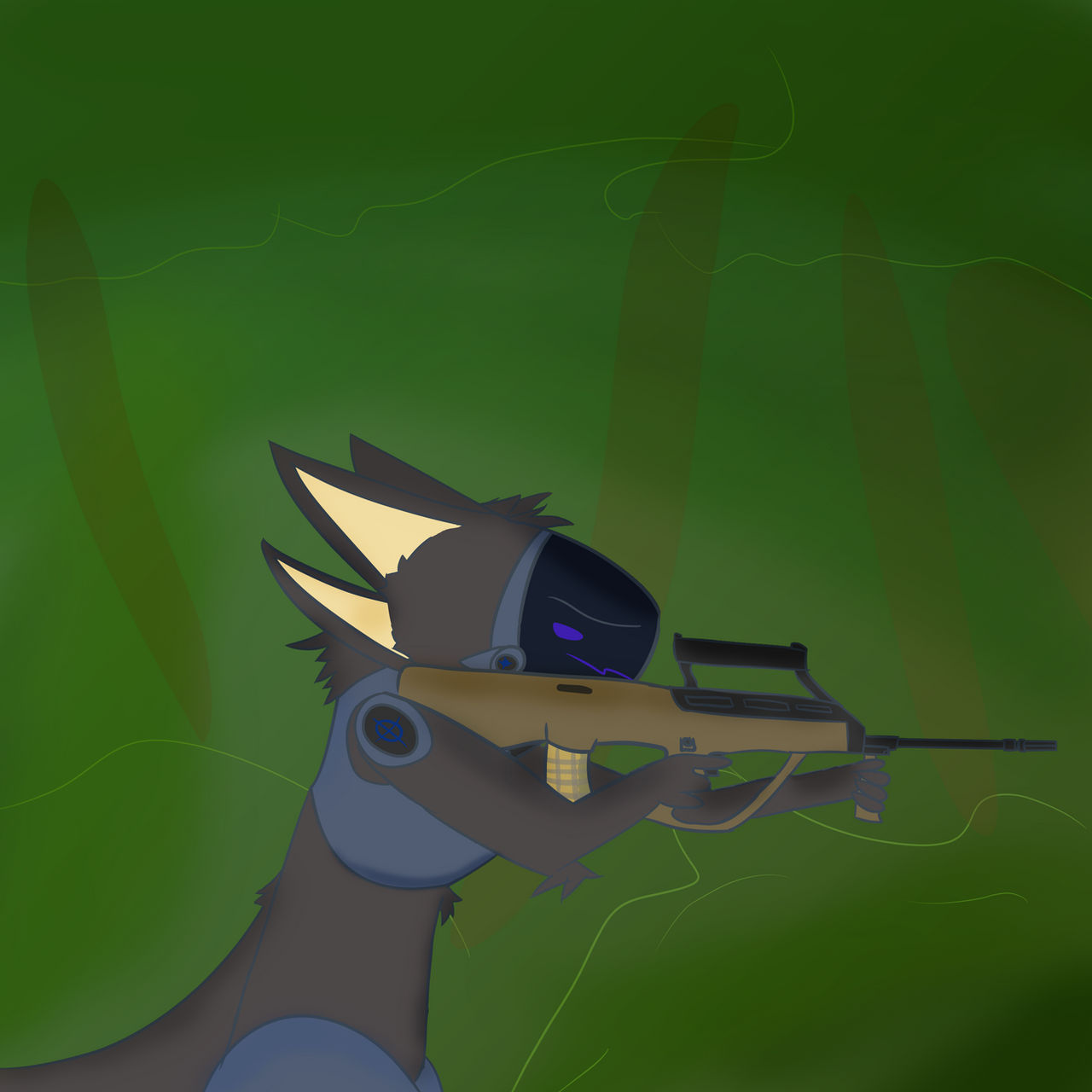Protogen With Assault Rifle Proto Gun by WisdomStudios on DeviantArt
