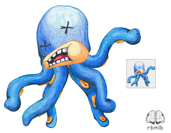 Narcoleptic Squid - Hurt Drawing + Sprite