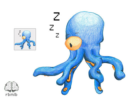 Narcoleptic Squid - Sleeping Drawing + Sprite