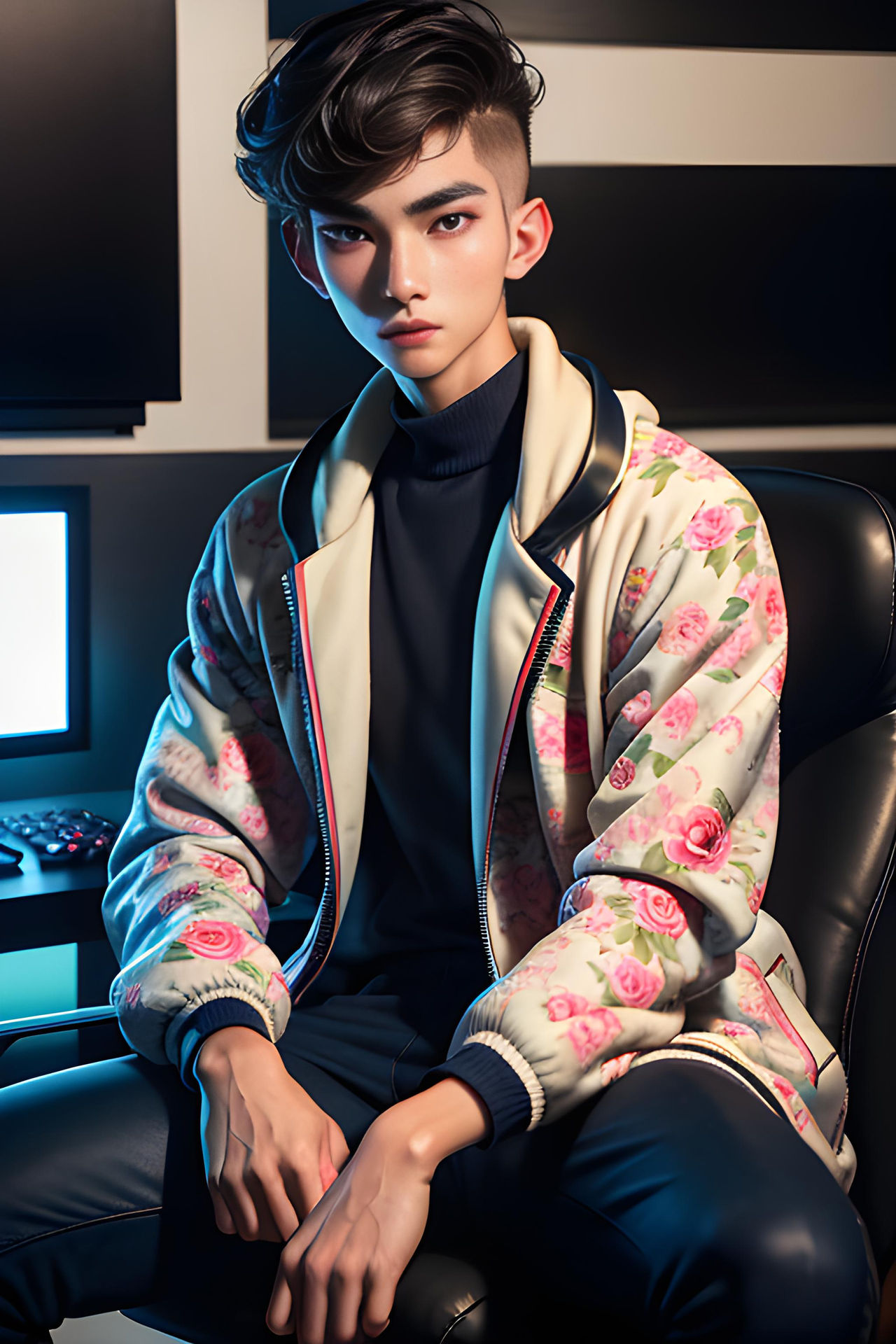 BJ the Kpop Singer Models Flower Boy Fashion 8 by AdonisIOArt on DeviantArt