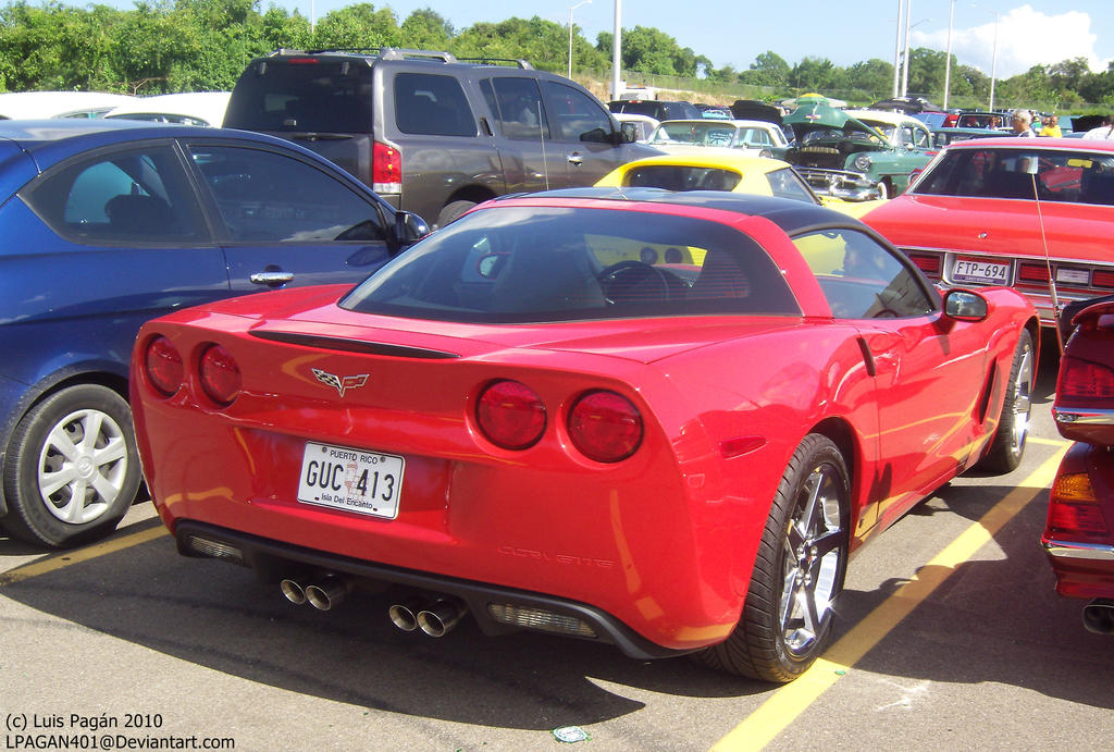 Red Corvette C6 rear view by Mister-Lou on DeviantArt