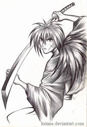 Kenshin Samurai X (old drawing) by Krinna