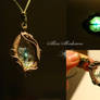 Sparkle in the Night Pendant from polymer clay
