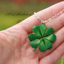 Lucky clover from polymer clay
